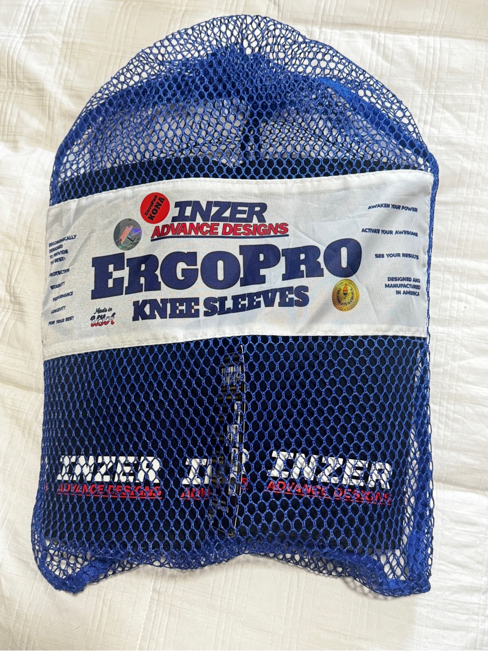 Inzer Blue Mesh Pack Knee Sleeves